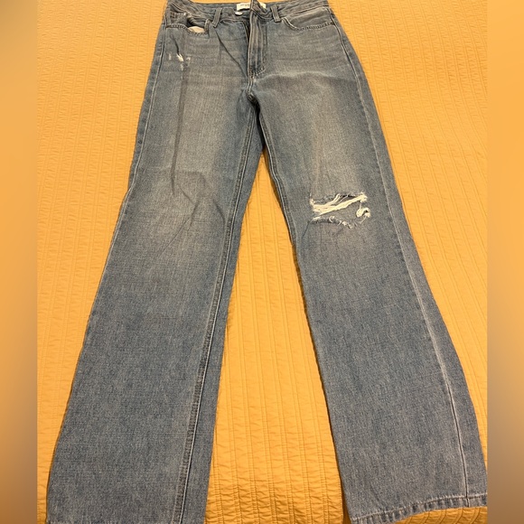 Just black denim high rise jeans. (Size 26) zipper fly - Picture 1 of 5